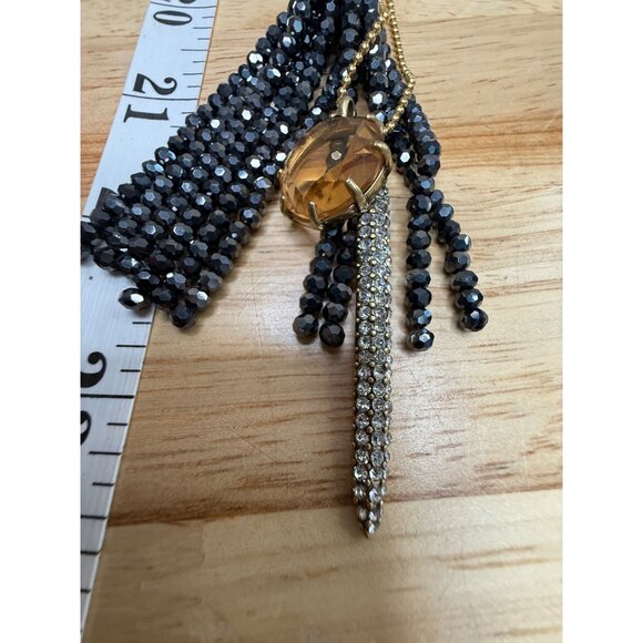 J. Crew Gold Tone Layering Necklace Set Of 4 With Tortoise Accents & Black - Picture 10 of 11